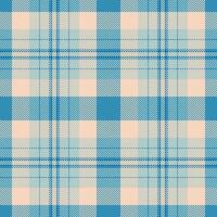 Fancy seamless texture tartan, teal pattern background. Installing plaid textile check fabric in cyan and pastel colors. vector