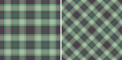 Tartan plaid of check background textile with a pattern fabric texture seamless. Set in night colors for modern carpets stylish living rooms. vector