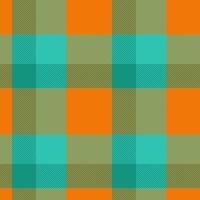 Overlayed fabric textile texture, oriental plaid tartan. Repetitive seamless check pattern background in teal and bright colors. vector