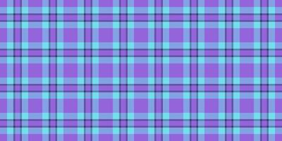 Printout texture seamless tartan, popular plaid fabric . Home textile background check pattern in blue and cyan colors. vector