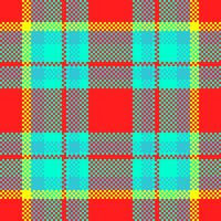 National tartan seamless pattern, cultural texture check textile. Italian plaid fabric background in red and bright colors. vector