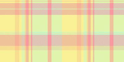 Paint fabric check texture, hat pattern textile. Manufacturing tartan plaid seamless background in yellow and light colors. vector