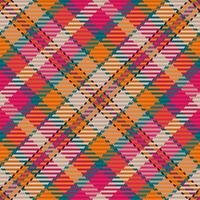 Check plaid seamless fabric texture. Diagonal print. vector
