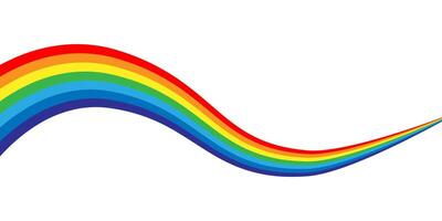Rainbow illustration. Colorful abstract design. Color graphic symbol rain bow. vector