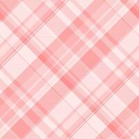 Invitation tartan pattern fabric, flow texture plaid check. Vintage textile seamless background in light and red colors. vector