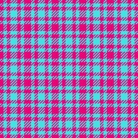 Newborn seamless background textile, spanish plaid tartan check. Purity texture fabric pattern in pink and cyan colors. vector