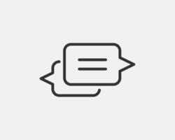Chat icon design element. Talk bubble speech sign. Dialogue balloon. vector
