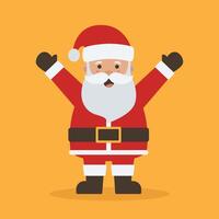 Santa claus flat illustration with happy expression vector