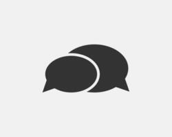 Chat icon design element. Talk bubble speech sign. Dialogue balloon. vector