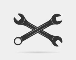 Tools wrench icon. Spanner logo design element. Key tool isolated on white background. vector