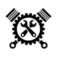 Gear and Tools Automotive Icon Design vector