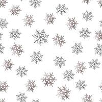 Silver snowflake seamless pattern vector