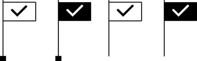 Milestone icon. Place pin sign. Flag pointer symbol vector