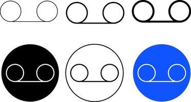 Voicemail icon set. Media sign vector