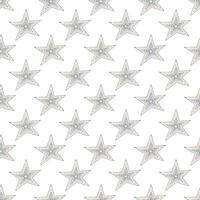 Seamless pattern with cute stars doodle for decorative print, wrapping paper, greeting cards, wallpaper and fabric vector