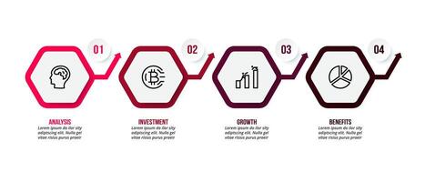 Timeline for presentation infographic. vector