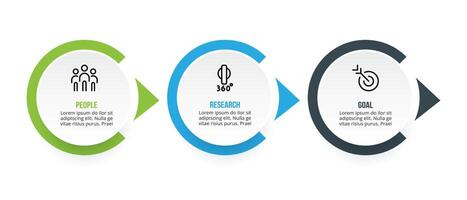 Modern circle infographic template. vector