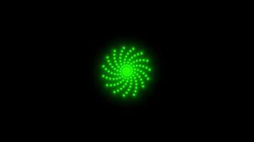 Neon abstract spiral background with glow on black Background video