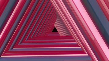 3D abstract triangle futuristic tunnel looped background animation, 4K CG motion graphics video