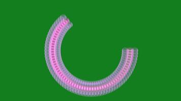 3D round circle or loading element, CG animation, 4K motion graphic video