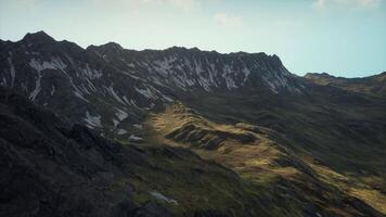 A view of a mountain range from a plane video