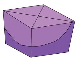 Cubes wolfram isolated on a white background vector