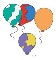 A simple drawing of a balloons vecto vector