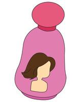 Shampoo bottle isolated on a white background vector