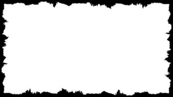 Grunge frame rough edge border isolated vector