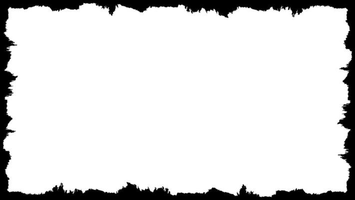 Grunge frame rough edge border isolated
