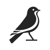 Simple bird icon. Abstract black birds silhouette isolated on white background vector
