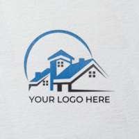 Realistic paper pressed logo mockup psd