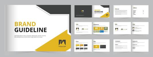Brand guideline design template, Identity guideline brand manual vector