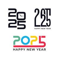 2025 Happy New Year Typography Design Template, 2025 lettering design vector