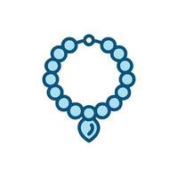 a blue bracelet with a heart on it vector