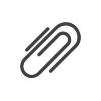 a black and white image of a paper clip vector