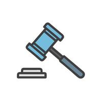 a gavel icon on a white background vector