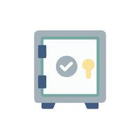 a safe box with a check mark on it vector