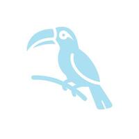a blue bird sitting on a branch vector