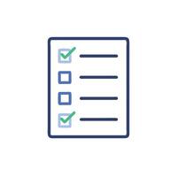 a checklist icon on a white background vector