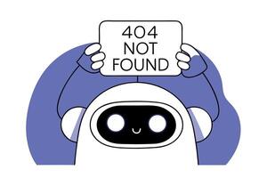 404 connection error concept design vector