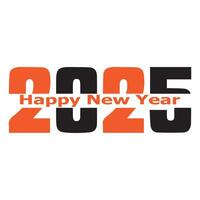 Happy New Year 2025 design. Creative design of 2025 typography. vector
