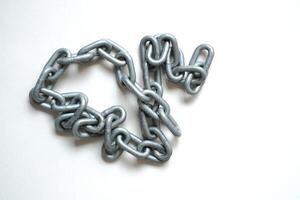 iron chain on white background photo