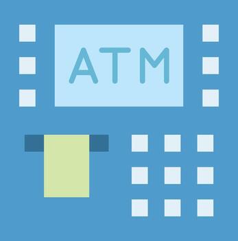 Atm icon image. Suitable for mobile apps, web apps and print media. vector