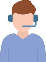 Call Center Agent icon image. Suitable for mobile apps, web apps and print media. vector