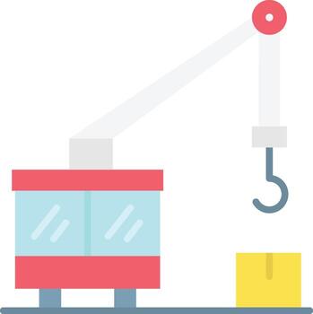 grua icono imagen. adecuado para móvil aplicaciones, web aplicaciones y impresión medios de comunicación. vector