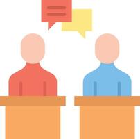Debate icon image. Suitable for mobile apps, web apps and print media. vector