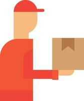 Delivery Man icon image. Suitable for mobile apps, web apps and print media. vector
