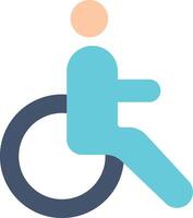 Disabled icon image. Suitable for mobile apps, web apps and print media. vector