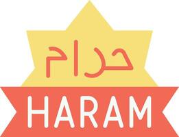 Haram icon image. Suitable for mobile apps, web apps and print media. vector